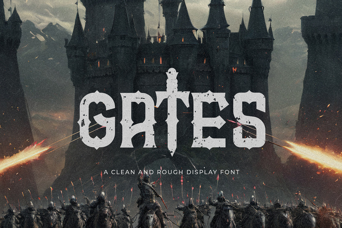 Gates - Typeface, a Font by Ideal Eksis (Photo 1 of 9)