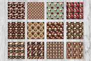 Cute Pink Flower Skull Pattern Set, a Pattern Graphic by Skritch Studio (Thumbnail 2 of 5)