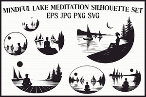 Lake Meditation & Sailing Set, an Illustration by BIPLOB EXPERT