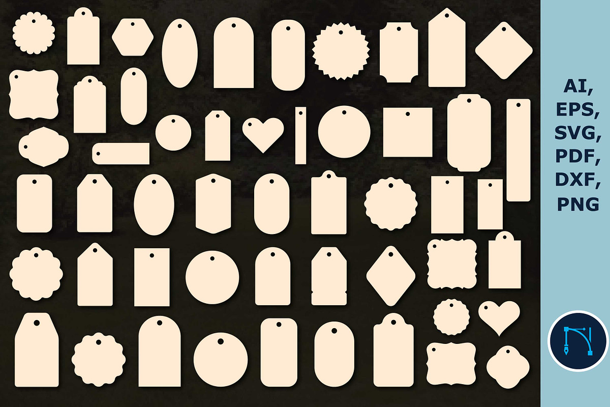 Laser Cut Price Tag/label SVG bundle, a Graphic by NGISED