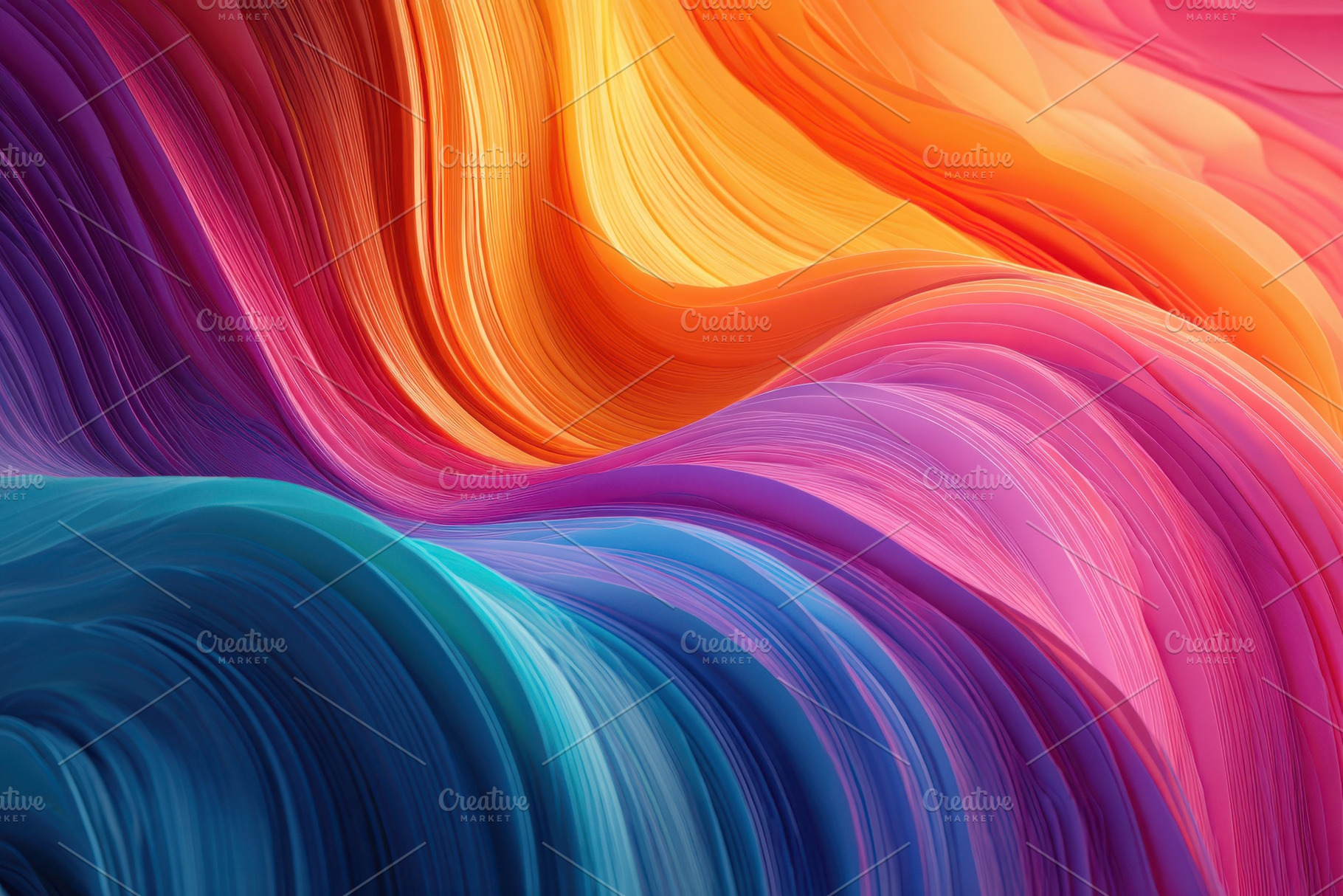 Vibrant flowing abstract brushstroke waves, a Background Photo by AlyaAnd