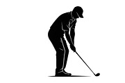 golfing swing silhouettes showcasing, an Illustration by Amazin_art (Thumbnail 8 of 31)