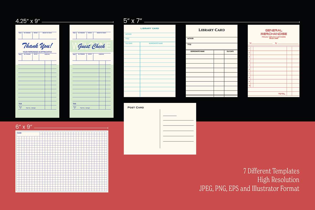 Vintage Cards & Receipts, an Object Graphic by The Fake PNG (Photo 2 of 5)