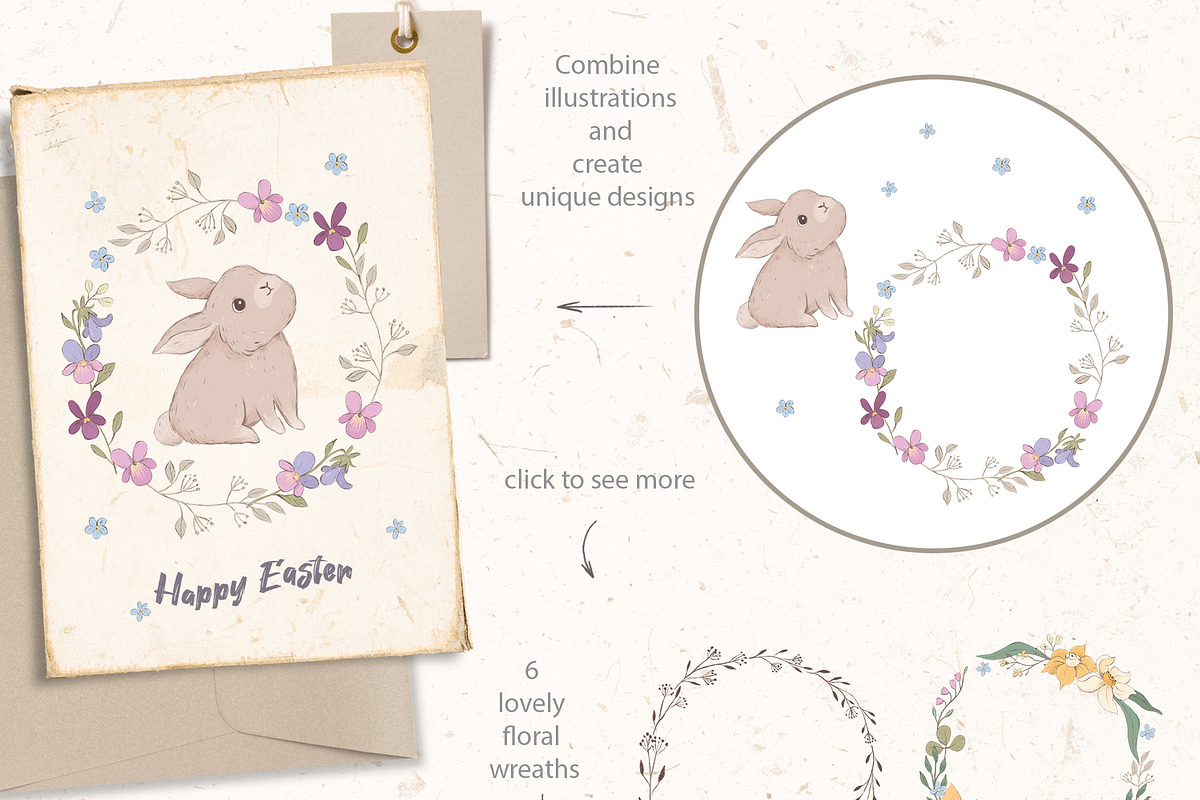 Easter Bunny Collection, an Animal Illustration by Lesya Skripak (Photo 4 of 6)
