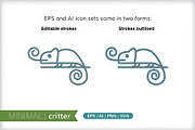 Minimal critter icons, an Outline Icon by Picture Window (Thumbnail 3 of 5)