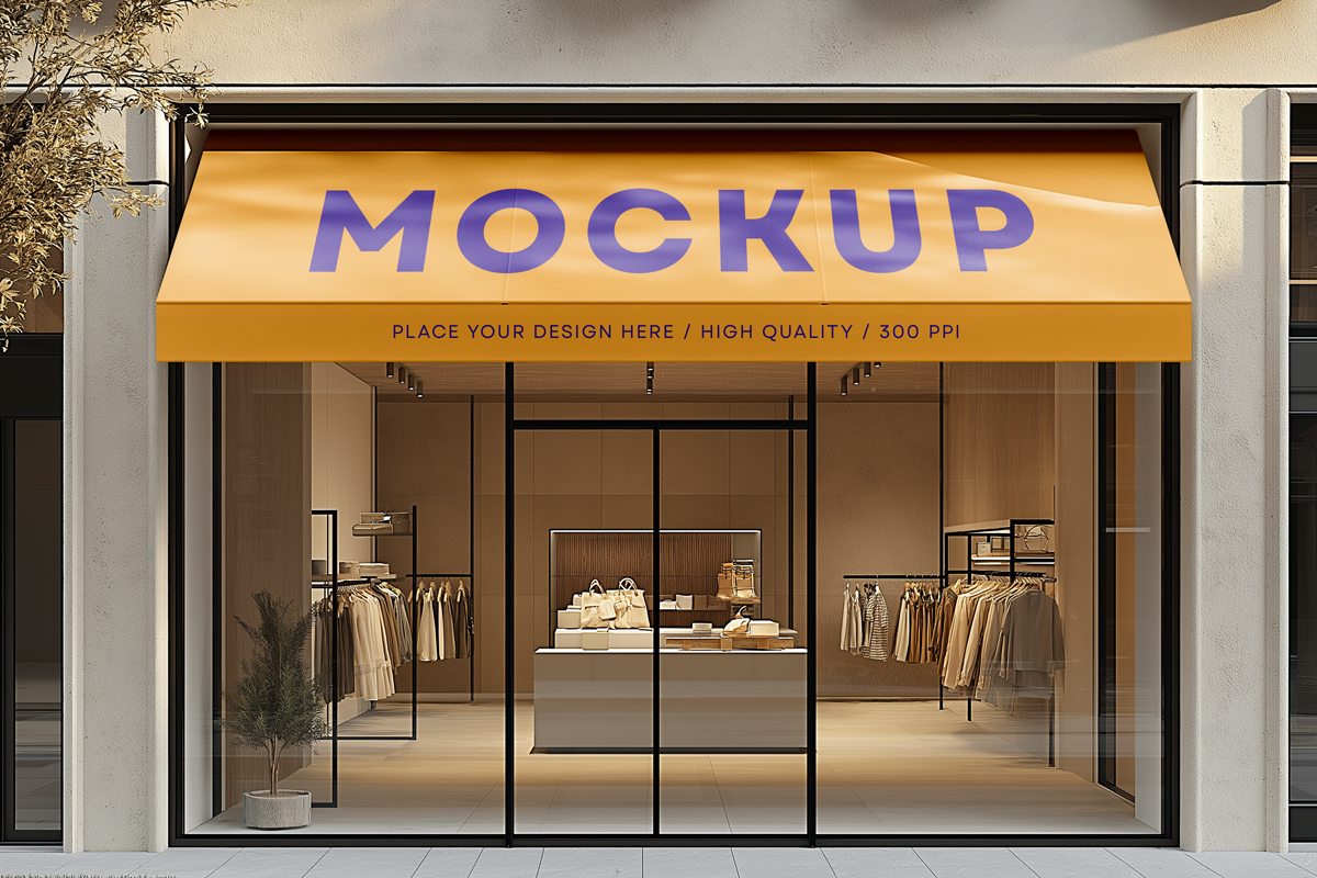 Storefront Awning Mockup Set, a Mockup by dpi (Photo 9 of 9)
