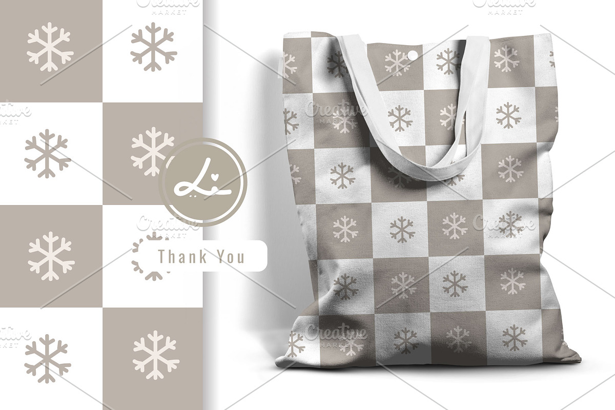 Cute snowman and plaid pattern, a Pattern Graphic by lindoet23 (Photo 3 of 3)