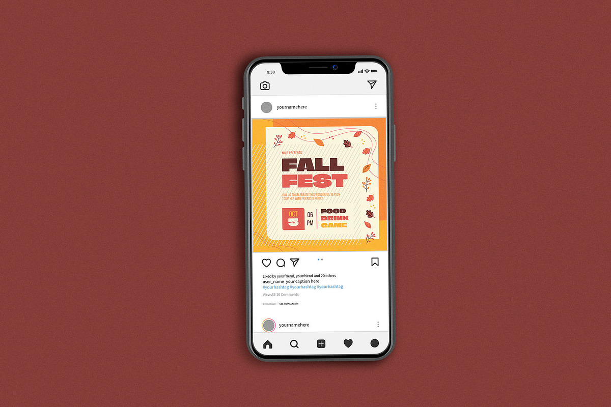Fall Fest Orange Leaf, a Flyer Template by Me55enjah Design (Photo 3 of 4)