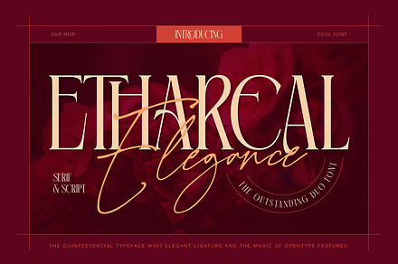Ethareal Elegance, a Script Font by Burntilldead