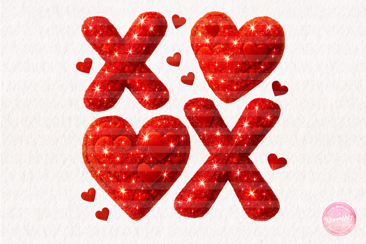 Coquette XOXO Valentine Design, Png, an Illustration by CreationArt (Photo 5 of 6)