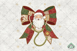 Nurse Christmas Stethoscope Png, an Icon by Craft Nest