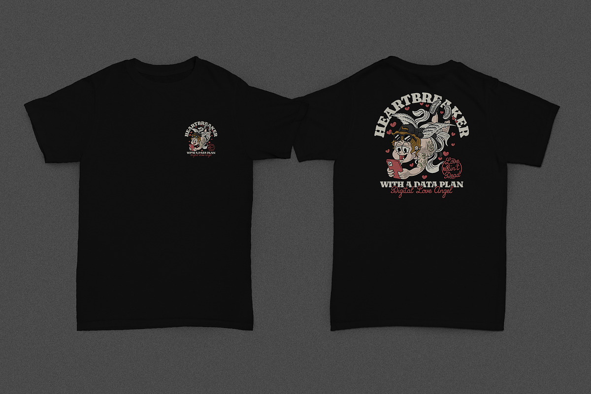 punk angel mascot holding smartphone, a Branding & Logo Template by Judsart (Photo 2 of 3)