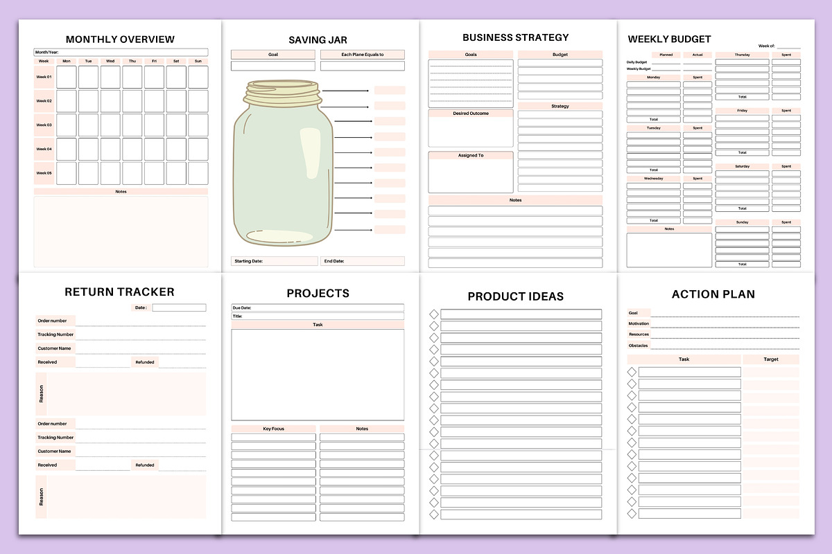 2025-2026 Side Hustle Planner, a Print Template by Designmela01 (Photo 2 of 4)