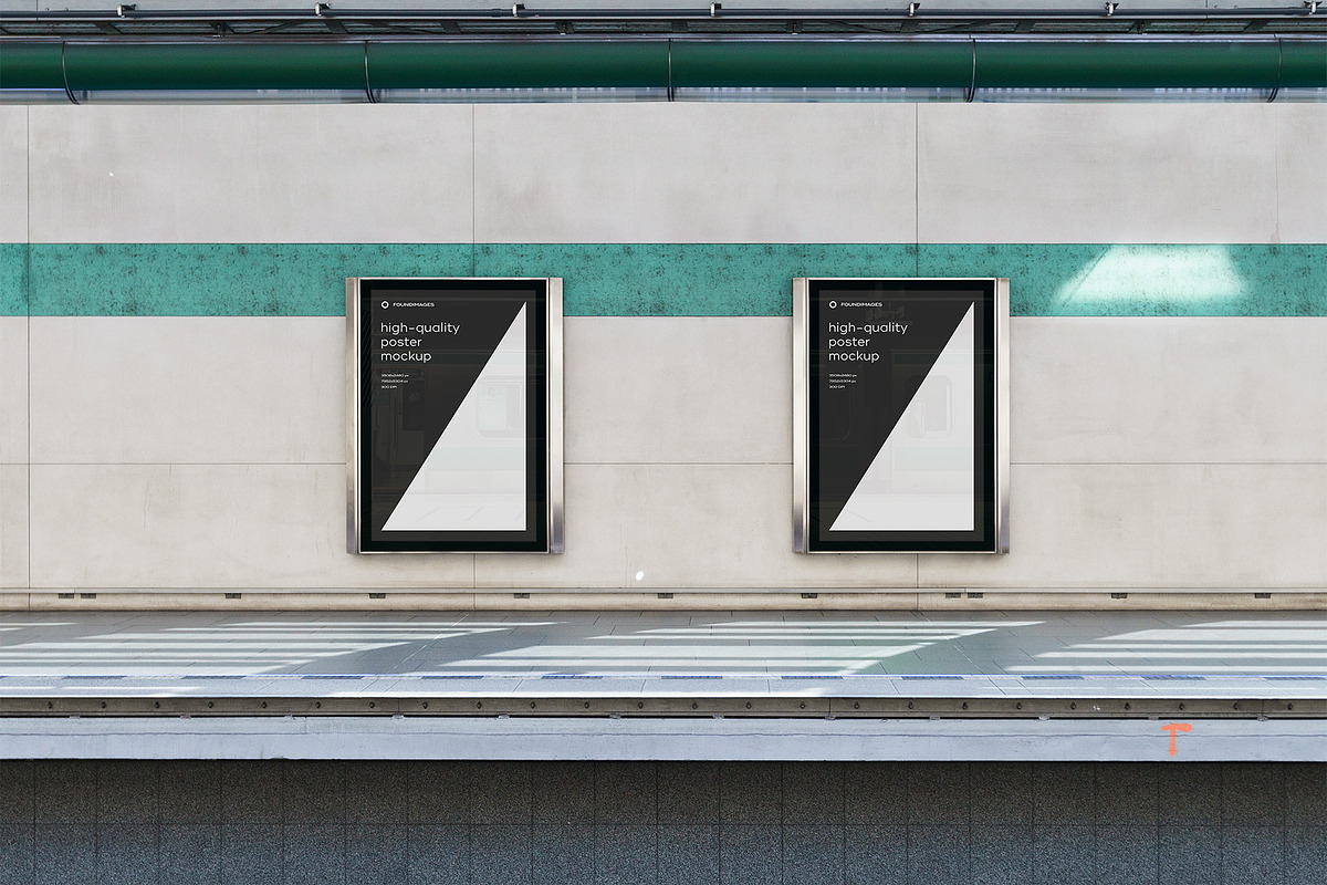 Subway Poster Mockup Bundle Metro, an Advertising Mockup by FoundImages (Photo 56 of 61)