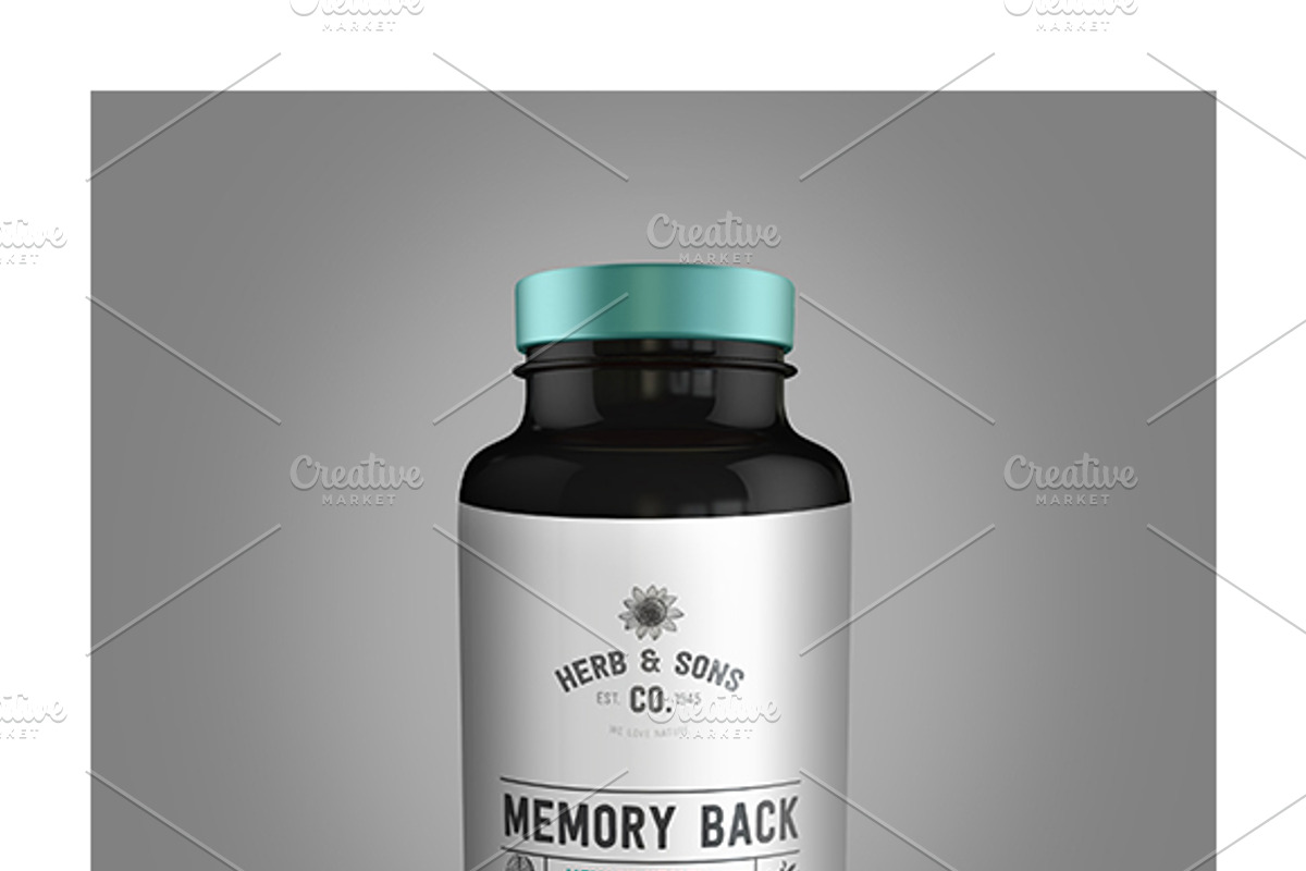 Realistic Pills Bottle V2, a Product Mockup by Black.dot™ (Photo 4 of 5)
