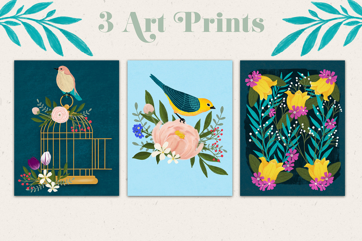 Birds and Blooms Collection, an Illustration by The Audacious Brush (Photo 7 of 10)