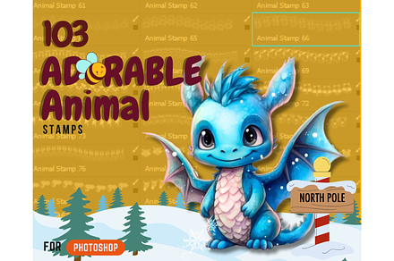 103 Animal Stamps for Photoshop