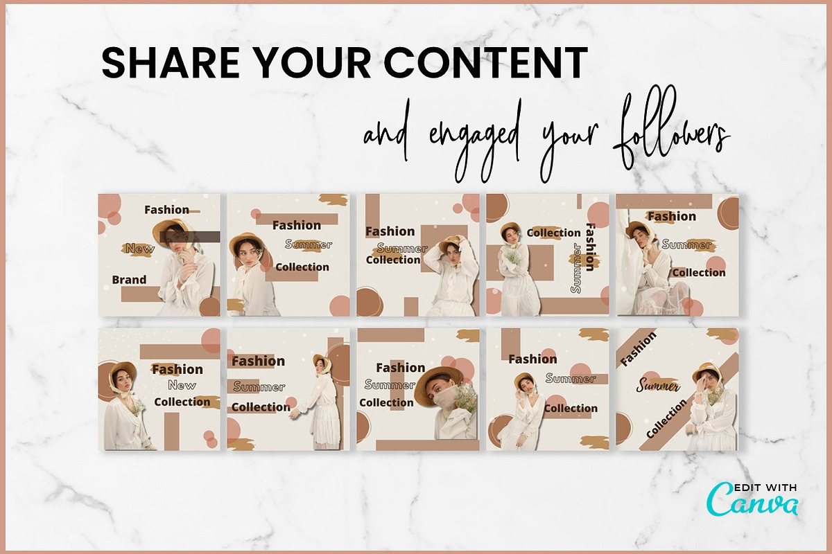 Instagram Canva Template, a Social Media Template by kreatifreya