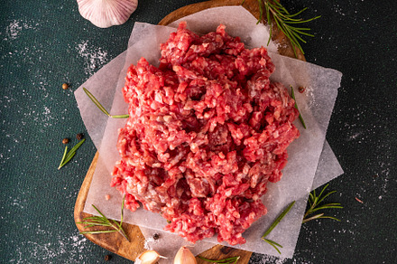 Ground beef, minced meat ready for cooking dinner