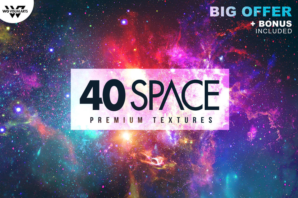 40 SPACE GALAXY Textures + BONUS, a Texture Graphic by WG DESIGN (Photo 1 of 4)