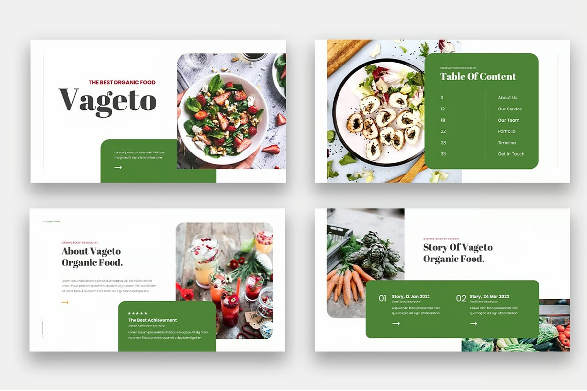 Vageto - Organic Food Google Slides, a Presentation Template by Fit-tee (Photo 5 of 6)