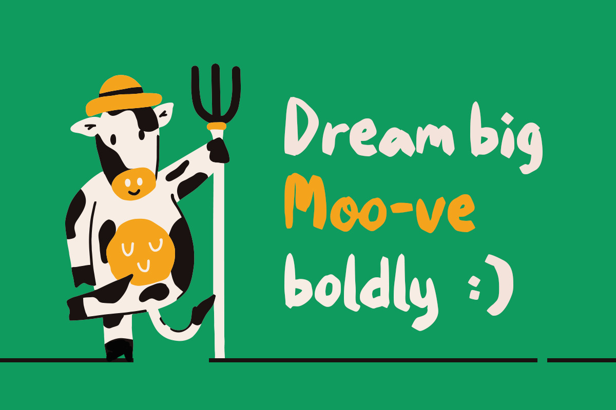 Moo Farm With Cute Illustration, a Handwritten Font by Sloulyfe (Photo 9 of 9)