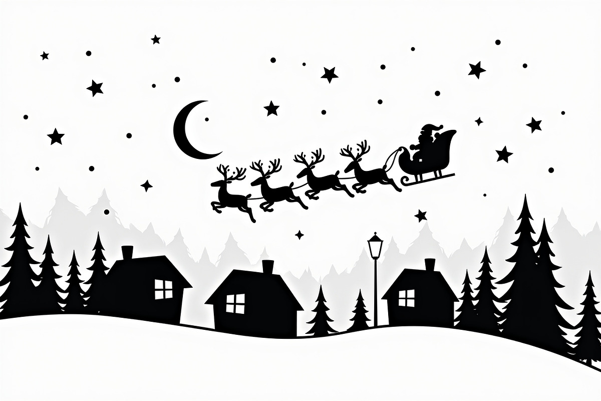Santa Sleigh Vector Bundle, an Illustration by Amazin_art (Photo 2 of 21)