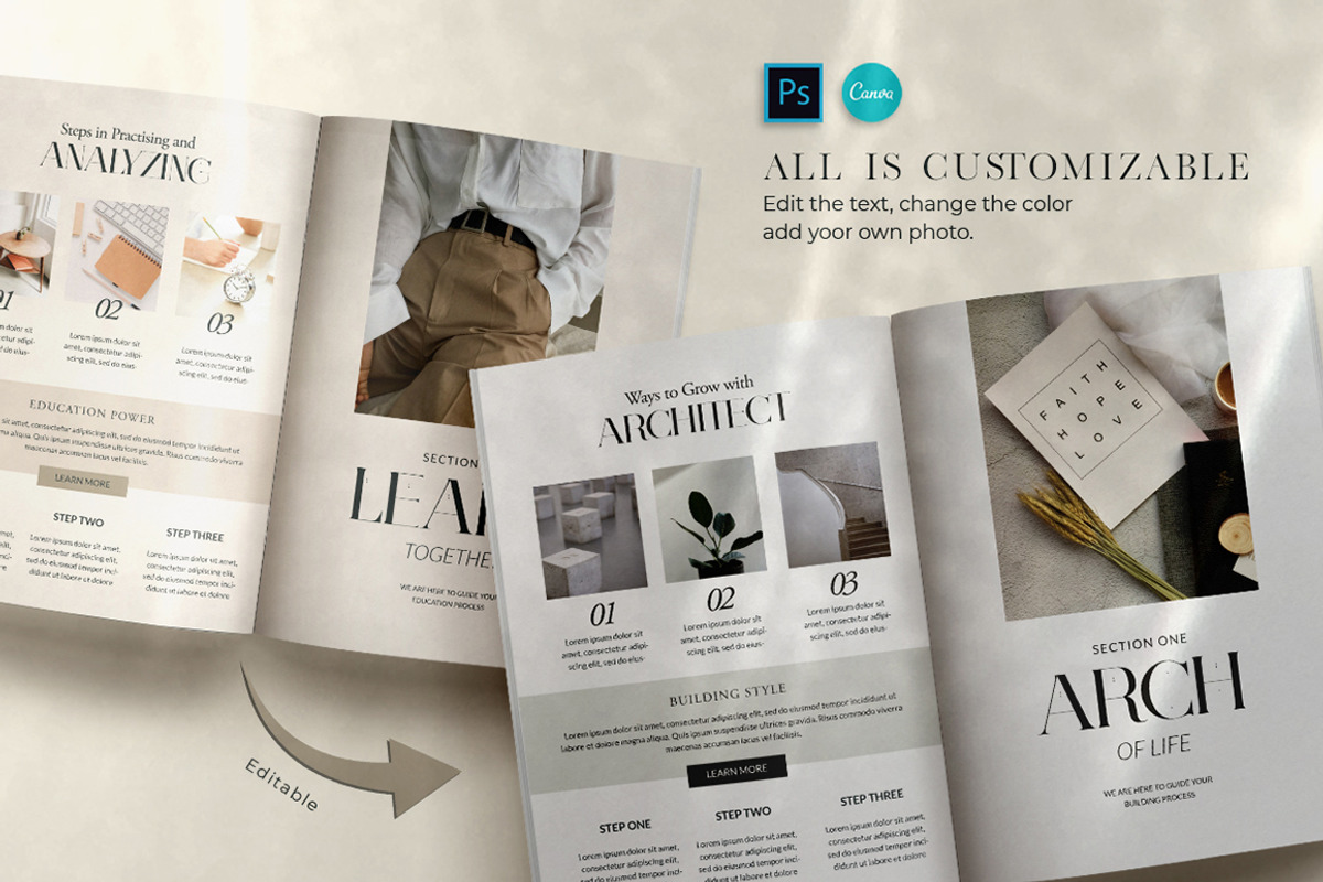 2in1 Bundle eBook + Workbook CANVA, a Magazine Template by Eviory (Photo 24 of 51)