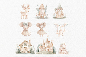 Fairy Garden Baby Girl Clipart