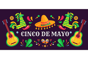 Cinco de mayo banner. Mexican, an Object Illustration by LadadikArt