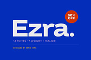 Ezra - Modern Sans (50% OFF), a Sans Serif Font by Sarid Ezra (Thumbnail 1 of 9)