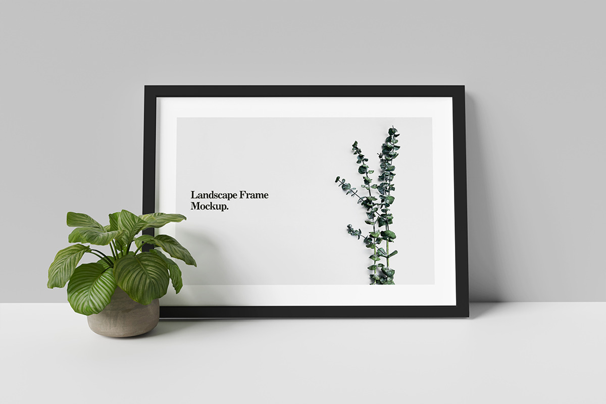 High Quality Landscape Frame Mockup, an Advertising Mockup by swsi-studio (Photo 2 of 5)