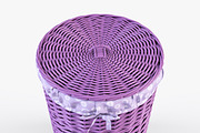 Wicker Laundry Basket 03 Purple, an Object 3D Model by Markelos (Thumbnail 3 of 12)