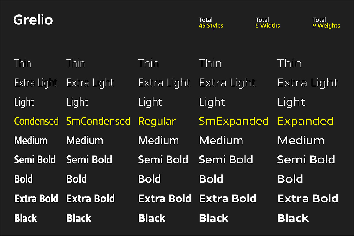 Grelio - Humanist Sans Serif, a Sans Serif Font by Get Studio (Photo 13 of 17)