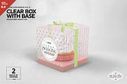 Clear Cupcake Box Packaging Mockup, a Cups & Container Mockup by INCDesign (Thumbnail 1 of 8)