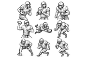 American Football Player Set, an Object Graphic by RT Studio (Thumbnail 2 of 4)