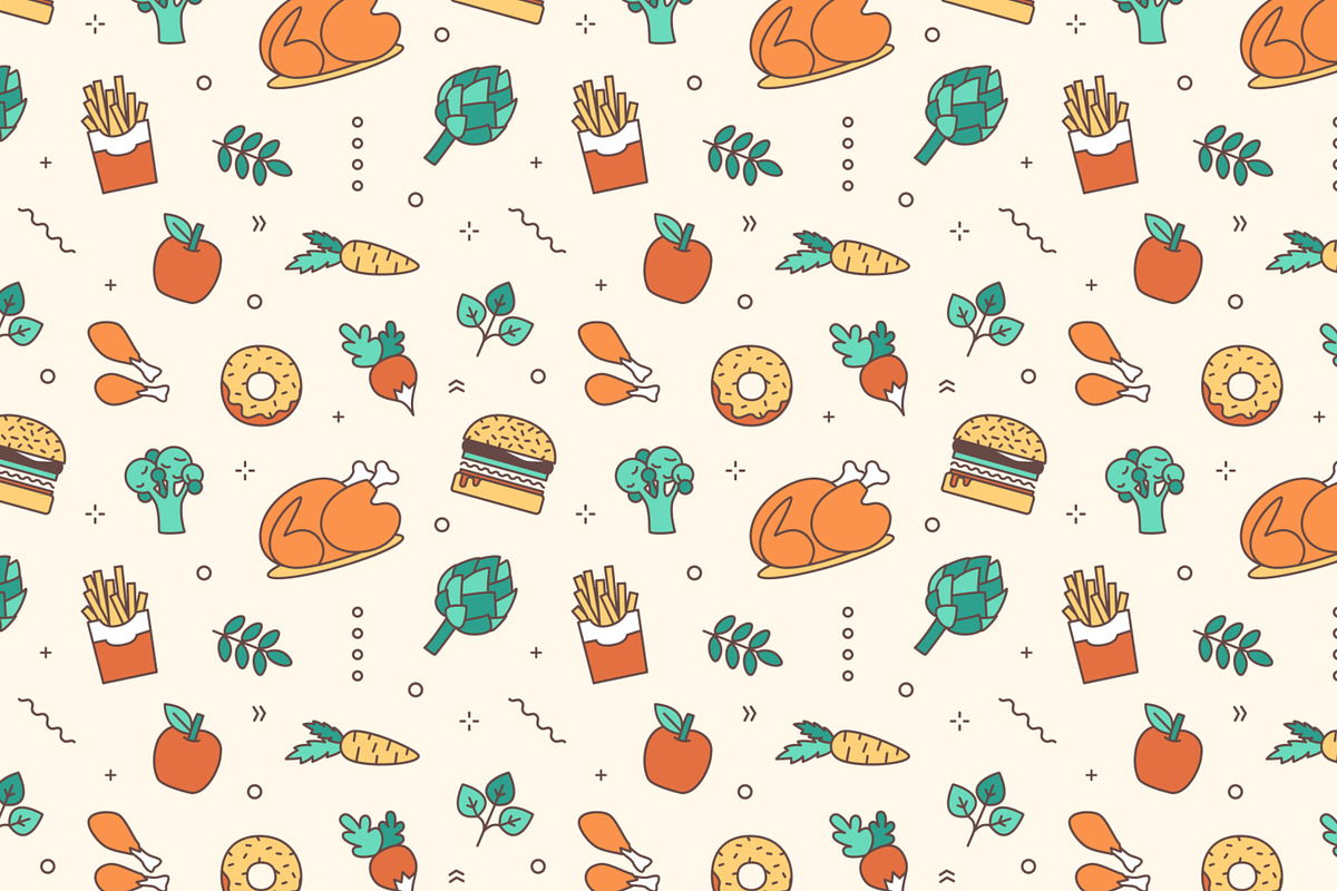 Restaurant team banner, set, pattern, a Decorative Illustration by Good Studio (Photo 9 of 11)
