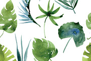 watercolor tropical leaves, patterns, an Illustration by Olesya Morokhovets (Thumbnail 8 of 11)