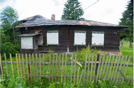 old house and fence in the village, an Architecture Photo by KAA