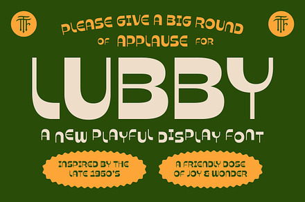 Lubby - A Playful 60s Font, a Sans Serif Font by The Type Fella