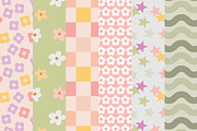 Brianna Retro Seamless Patterns, a Pattern Graphic by Emilie Cliche (Thumbnail 4 of 8)