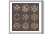 Set of Round Snowflakes With Winter, a Decorative Illustration by FineArtStudio (Thumbnail 3 of 3)