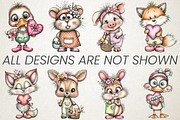 Whimsical Easter Cute Animals Set, an Animal Illustration by RobertsArt (Thumbnail 4 of 6)
