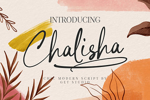 Chalisha Script, a Script Font by Get Studio