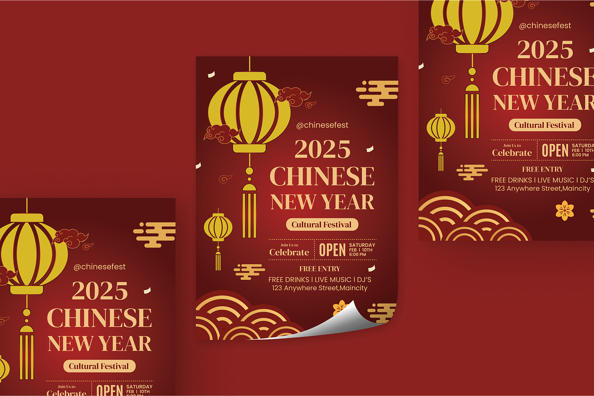 Chinese New Year Flyer, a Flyer Template by SquidPixey (Photo 2 of 6)