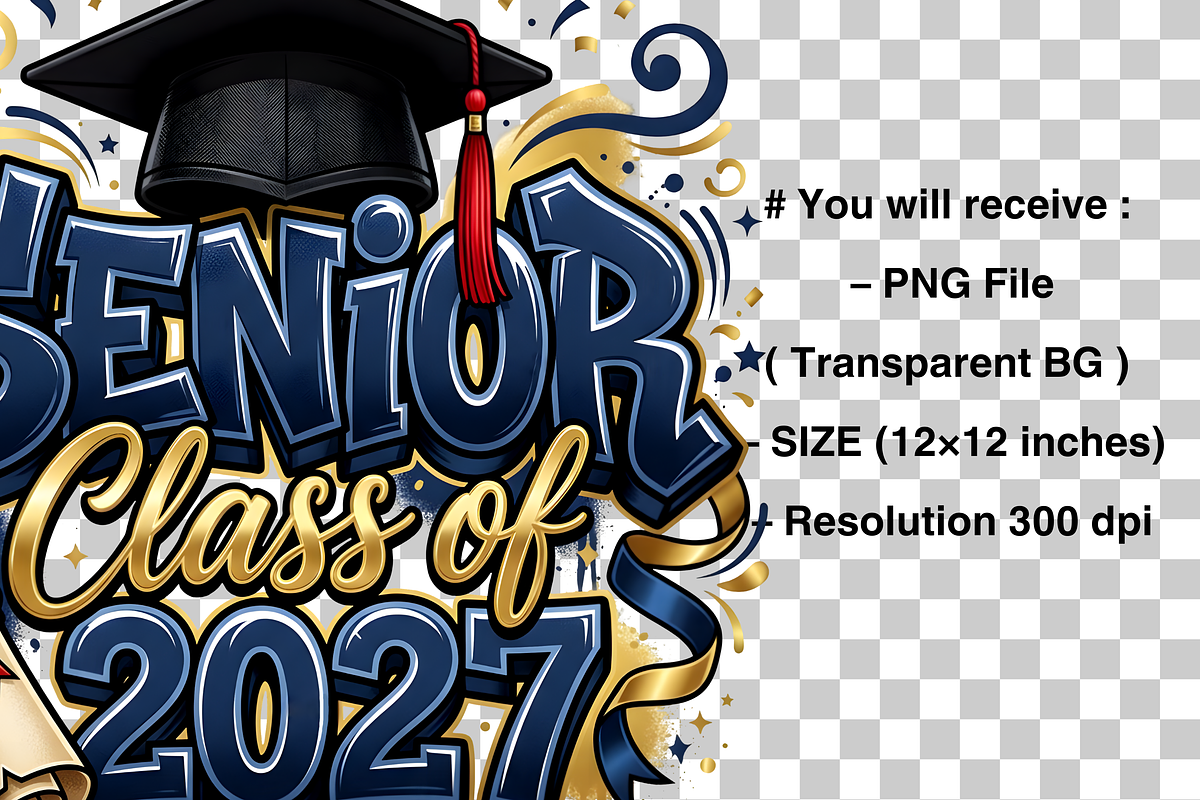 Senior 2027 PNG, a Graphic by Clipart Bloom (Photo 3 of 3)