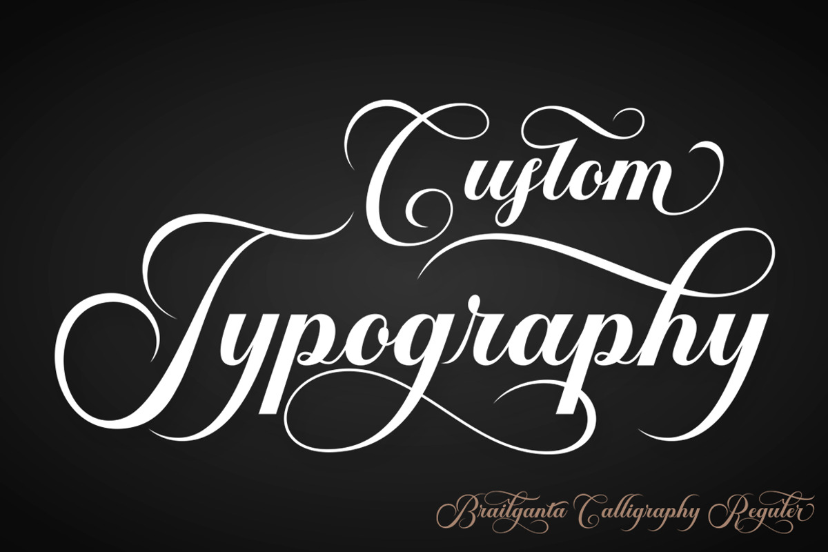 Brailganta Script, a Script Font by Strong.co (Photo 5 of 12)