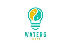 balance ideas bulb lamp logo, a Branding & Logo Template by devastd