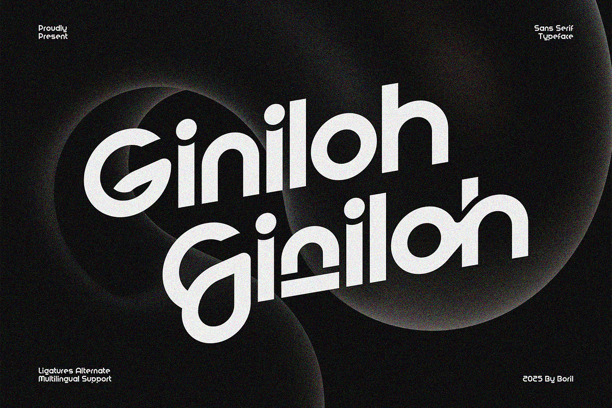 Giniloh - Unique Modern Sans, a Sans Serif Font by Boril Std (Photo 1 of 11)
