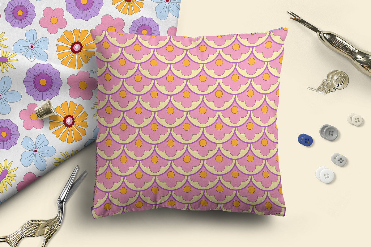 Retro flowers. Groovy summer clipart, an Object Graphic by Sofico (Photo 17 of 23)
